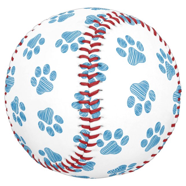 Doodle Paws, Dog Paws, Blue Paws Softball (Angled)
