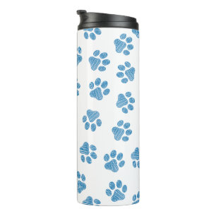 Doodle Paws, Dog Paws, Blue Paws Thermal Tumbler