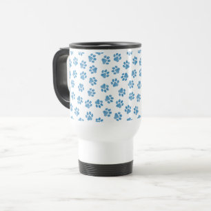 Doodle Paws, Dog Paws, Blue Paws Travel Mug