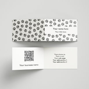 Doodle Paws, Dog Paws, Cat Paws, Black Paws Business Card