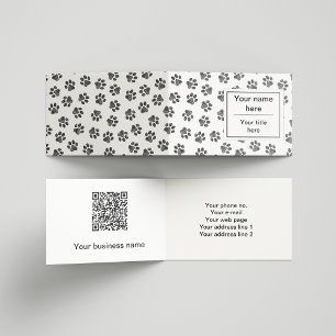 Doodle Paws, Dog Paws, Cat Paws, Black Paws Business Card