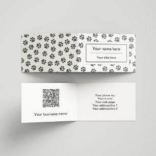 Doodle Paws, Dog Paws, Cat Paws, Black Paws Business Card