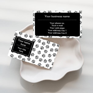 Doodle Paws, Dog Paws, Cat Paws, Black Paws Business Card
