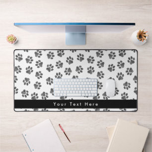 Doodle Paws, Dog Paws, Cat Paws, Black Paws Desk Mat