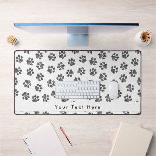 Doodle Paws, Dog Paws, Cat Paws, Black Paws Desk Mat