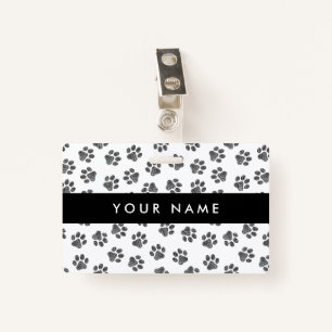 Doodle Paws, Dog Paws, Cat Paws, Black Paws ID Badge