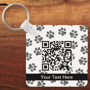 Doodle Paws, Dog Paws, Cat Paws, Black Paws Key Ring