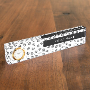 Doodle Paws, Dog Paws, Cat Paws, Black Paws Nameplate