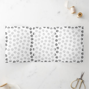 Doodle Paws, Dog Paws, Cat Paws, Black Paws Tri-Fold Card