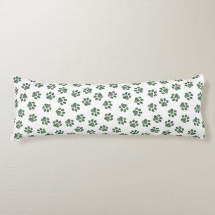 Doodle Paws, Dog Paws, Green Paws Body Cushion