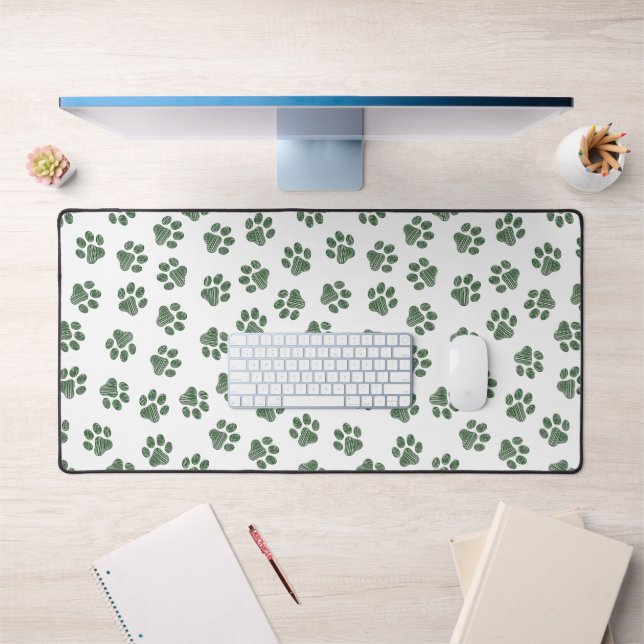 Doodle Paws, Dog Paws, Green Paws Desk Mat (Office 1)