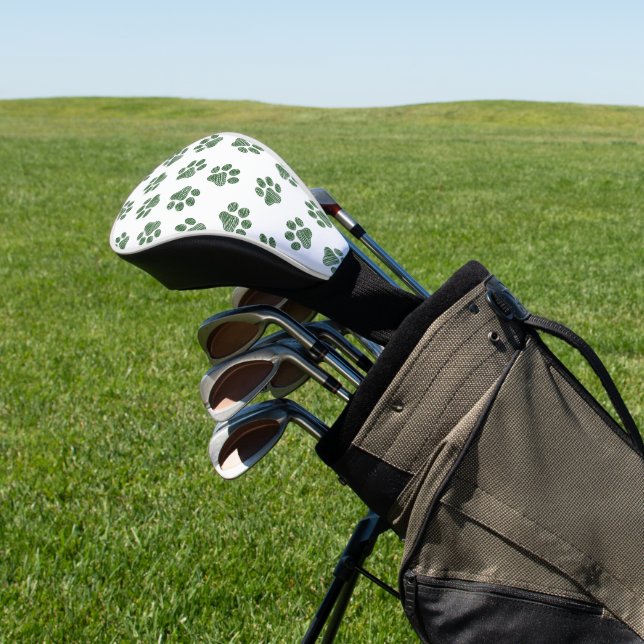 Doodle Paws, Dog Paws, Green Paws Golf Head Cover (In Situ)