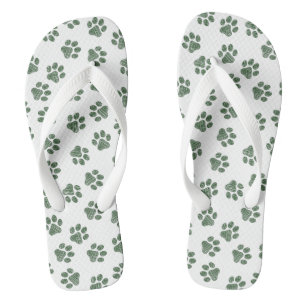 Doodle Paws, Dog Paws, Green Paws Jandals