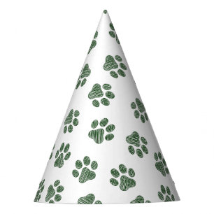 Doodle Paws, Dog Paws, Green Paws Party Hat
