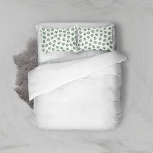 Doodle Paws, Dog Paws, Green Paws Pillowcase