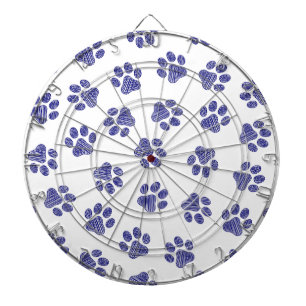 Doodle Paws, Dog Paws, Navy Blue Paws Dartboard