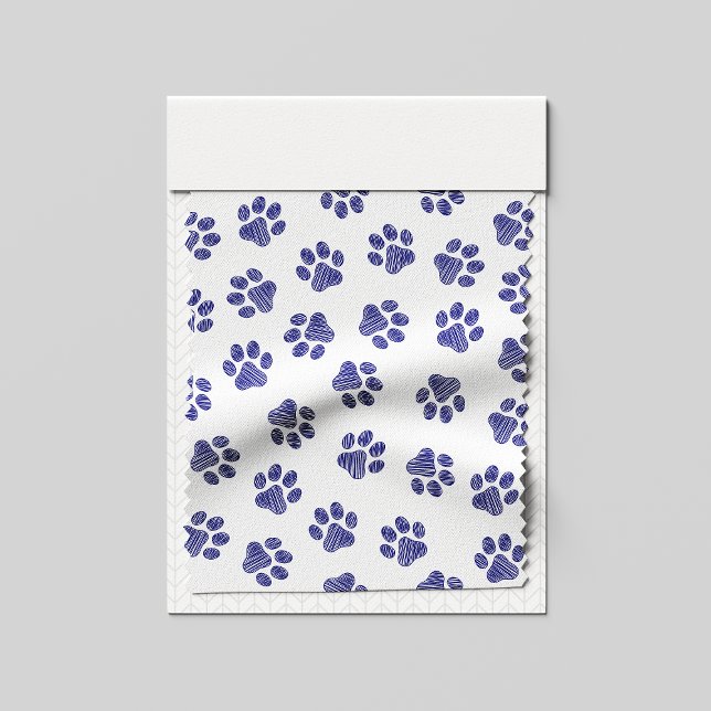 Doodle Paws, Dog Paws, Navy Blue Paws Fabric (Creator Uploaded)