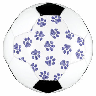 Doodle Paws, Dog Paws, Navy Blue Paws Soccer Ball