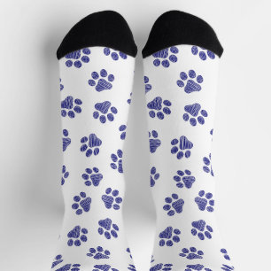 Doodle Paws, Dog Paws, Navy Blue Paws Socks