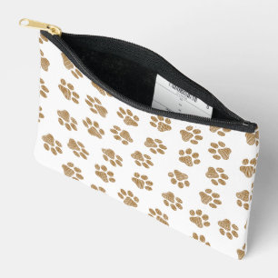 Doodle Paws, Dog Paws, Orange Gold Paws Accessory Pouch