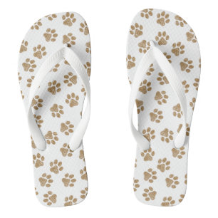 Doodle Paws, Dog Paws, Orange Gold Paws Jandals