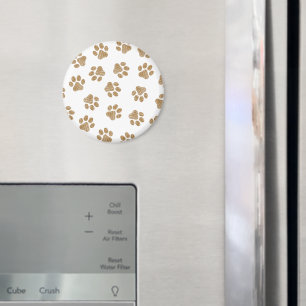 Doodle Paws, Dog Paws, Orange Gold Paws Magnet