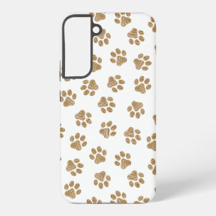 Doodle Paws, Dog Paws, Orange Gold Paws Samsung Galaxy Case