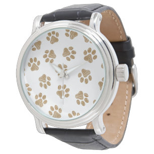 Doodle Paws, Dog Paws, Orange Gold Paws Watch