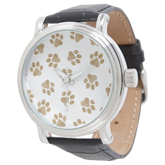 Doodle Paws, Dog Paws, Orange Gold Paws Watch (Angled)