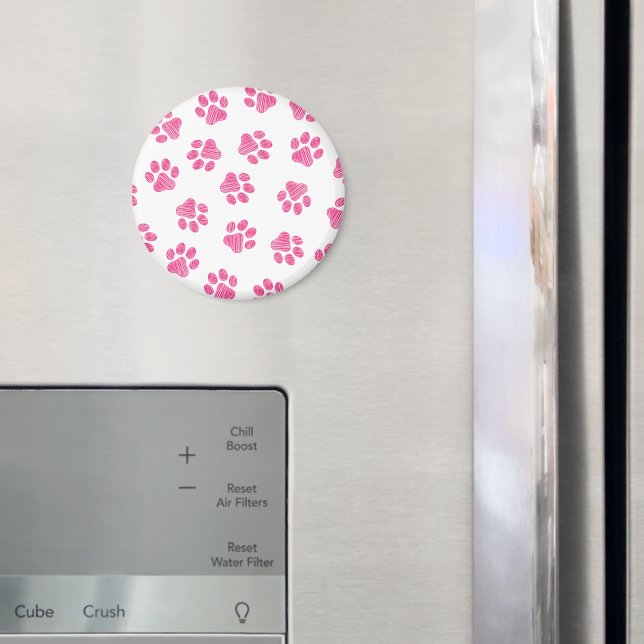 Doodle Paws, Dog Paws, Pink Paws Magnet (In Situ (Fridge))