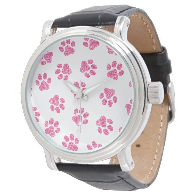 Doodle Paws, Dog Paws, Pink Paws Watch (Angled)