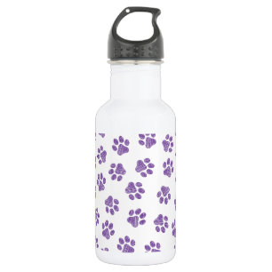 Doodle Paws, Dog Paws, Purple Paws 532 Ml Water Bottle