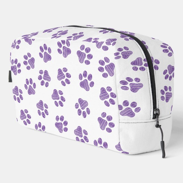 Doodle Paws, Dog Paws, Purple Paws Dopp Kit (Right Corner)