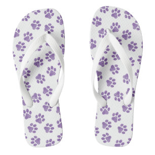 Doodle Paws, Dog Paws, Purple Paws Jandals