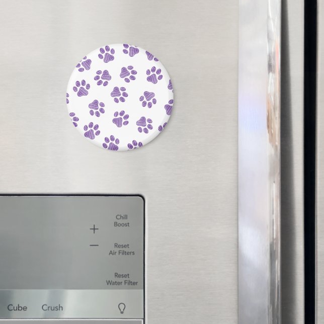 Doodle Paws, Dog Paws, Purple Paws Magnet (In Situ (Fridge))