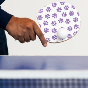 Doodle Paws, Dog Paws, Purple Paws Ping Pong Paddle