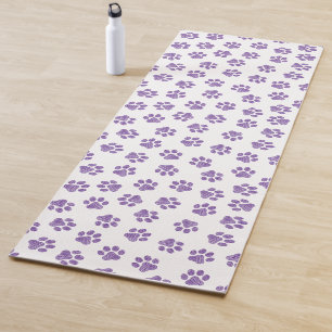 Doodle Paws, Dog Paws, Purple Paws Yoga Mat