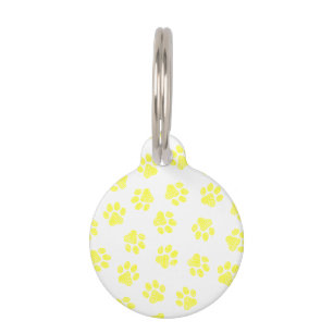 Doodle Paws, Dog Paws, Yellow Paws Pet Tag