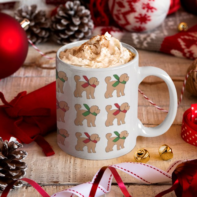 Doodle Puppy Dog Christmas Holiday Coffee Mug (Yummy hot chocolate anyone?)