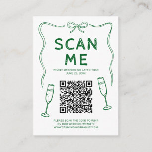 Doodle QR Code Wedding Enclosure Card