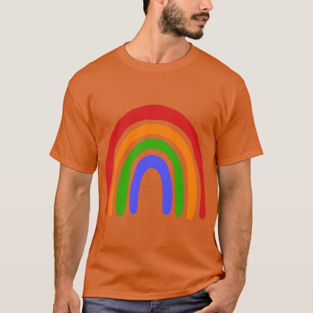Doodle Rainbow Primary Bright friend T-Shirt (Front)