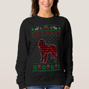 Doodle Red Plaid Buffalo Funny Ugly Christmas Swea Sweatshirt