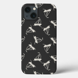 Doodle Sailboat Pattern iPhone 13 Case