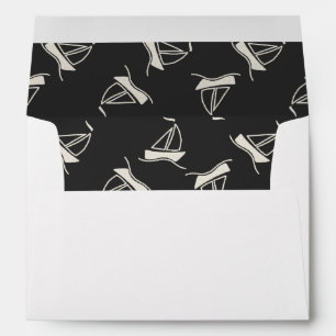 Doodle Sailboat Pattern Envelope
