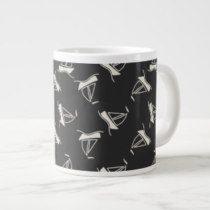 Doodle Sailboat Pattern Large Coffee Mug