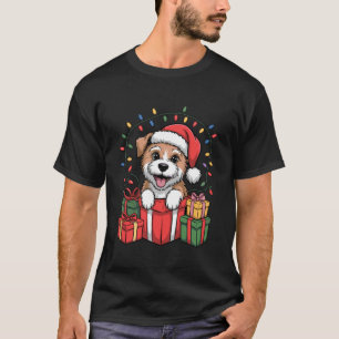 Doodle Santa Hat Christmas Goldendoodle Dog Lover  T-Shirt