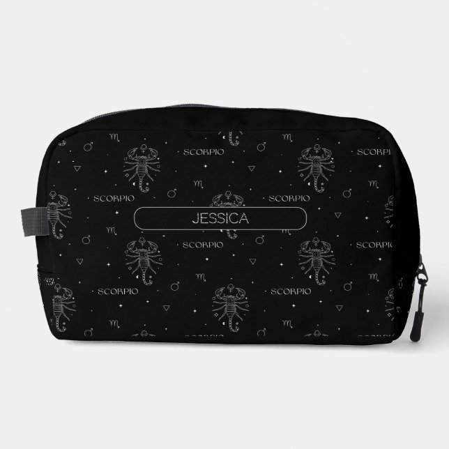 Doodle Scorpio Zodiac Sign Dopp Kit (Front)