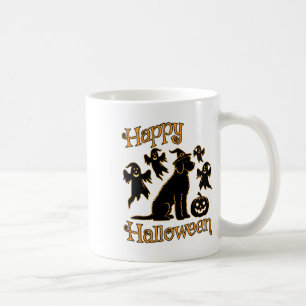Doodle Silhouette Happy Halloween Coffee Mug