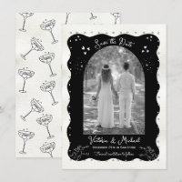 Doodle Sketch Cherub Funky Save the Date Arch