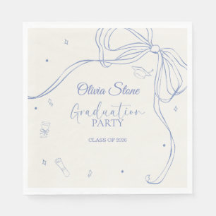 Doodle Style Senior Graduation Party Hand Drawn Napkin